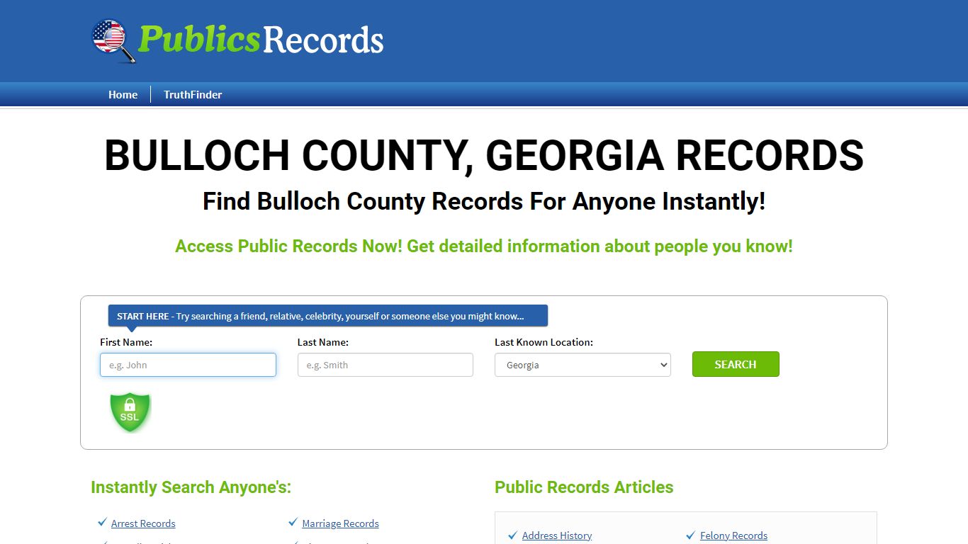 Find Bulloch County, Georgia Records!